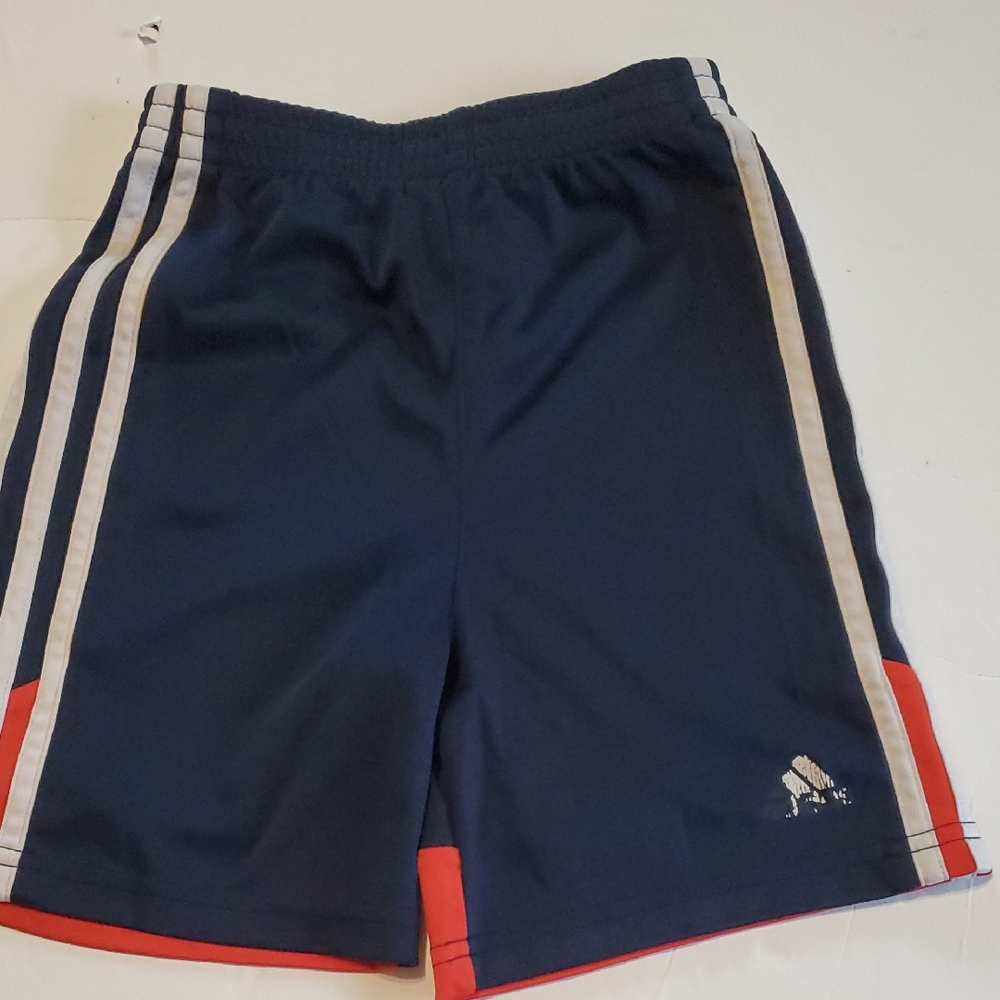 Kids Navy Blue and Red Athletic Shorts